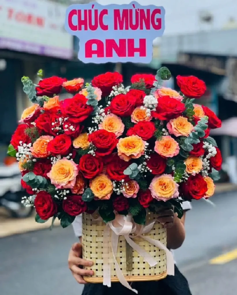 Giỏ hoa chúc mừng sinh nhật em gái đẹp