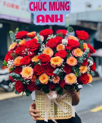 Giỏ hoa chúc mừng sinh nhật em gái đẹp