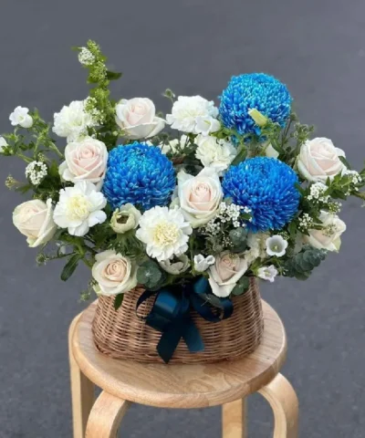 Mẫu giỏ hoa viếng đám tang đẹp