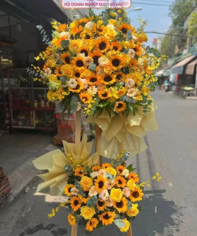 kệ hoa hướng dương 2 tầng đẹp